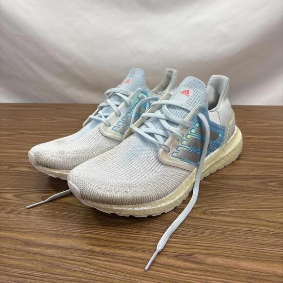 Adidas Ultraboost 20 FV8336 Running Shoes Women's Size 10.5 White Iridescent - Picture 2 of 14